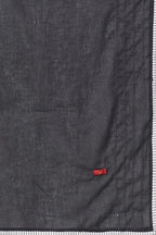 Black Cotton Dupatta With Stitchline Embroidery | Grocsy