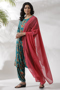 W for Woman Hot Pink Mukaish Chiffon Dupatta | Grocsy