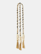 Ruby Raang Gold Gota Pati Work And Black Thread And Shells With Gold Stones | Grocsy