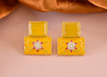 Joban Fashion Women Brass Yellow Onyx Earrings | Grocsy