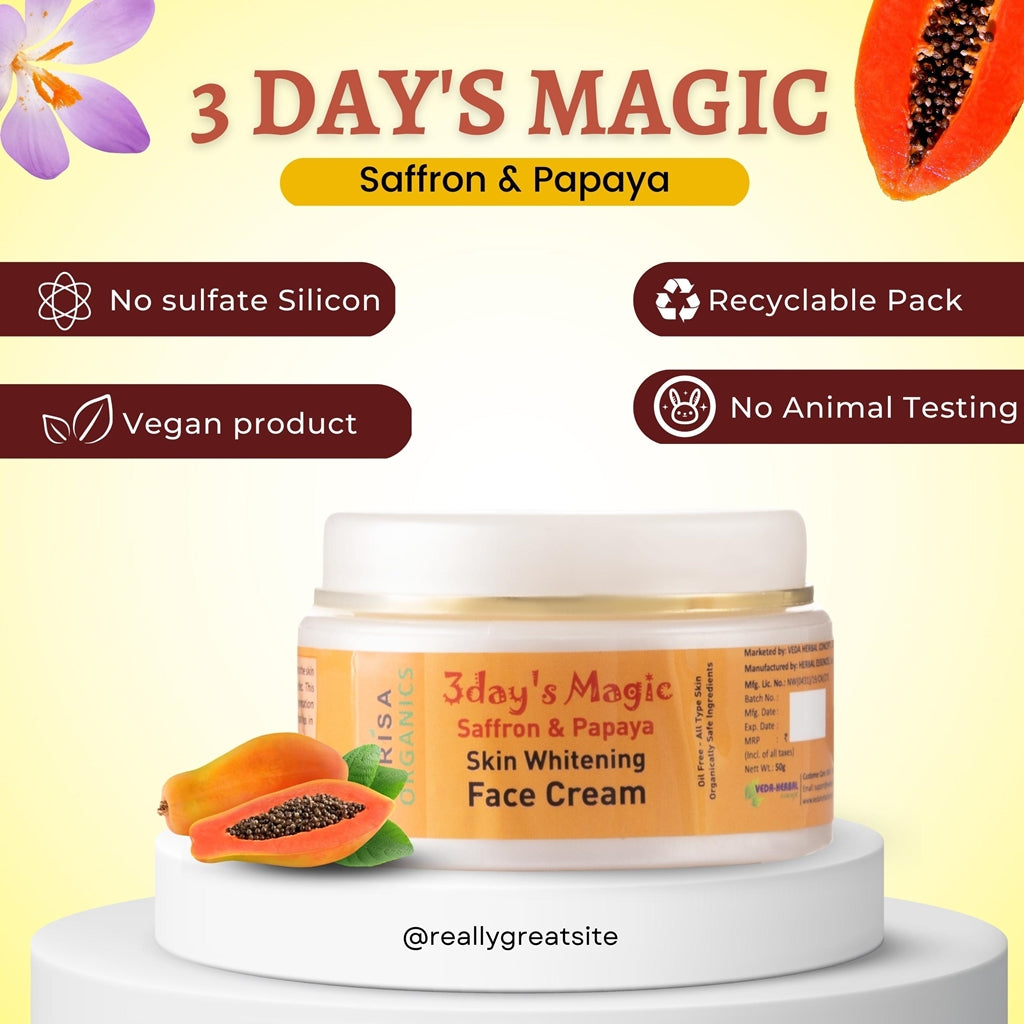 Prisa Organics 3 Day's Magic Face Cream | Grocsy