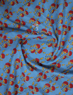 Shades of Blue Combination Printed Cotton Saree By Gayathri Reddy Designer Studio | Grocsy