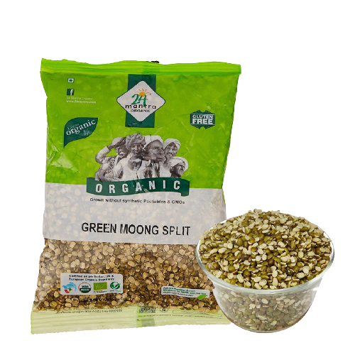 24 Mantra Organic Green Split Moong Dal | Grocsy