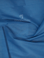 Dual Shades of Blue With Contrast Blouse Pure Mangalgiri Cotton By Gayathri Reddy Designer Studio | Grocsy