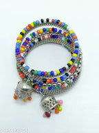 Tehzeeb Creations Women's Multi Colour Oxidised Openable Bangle | Grocsy