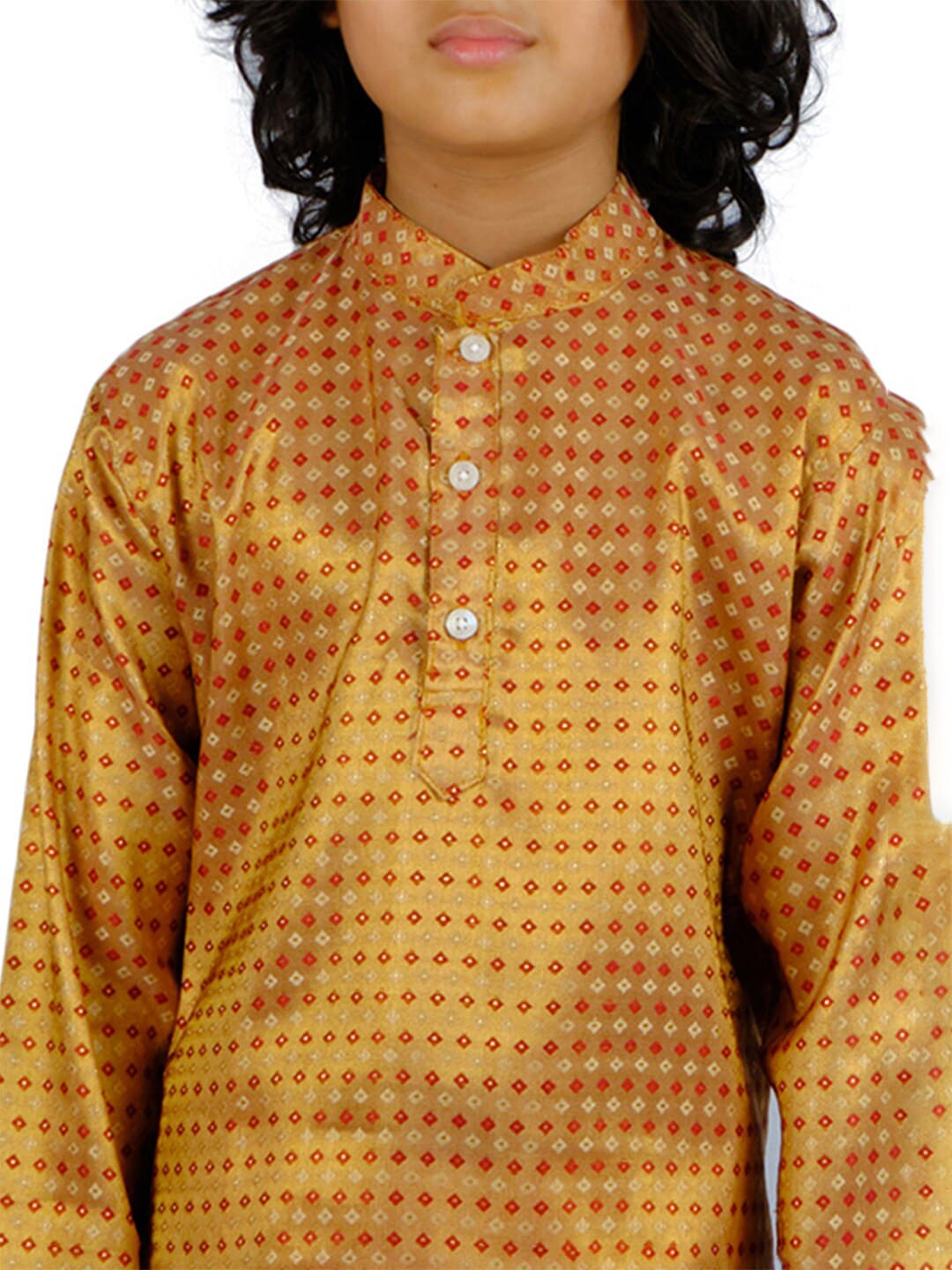 Sethukrishna Boys Red Printed Kurta with Dhoti Pants | Grocsy