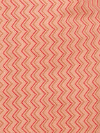 HERE&NOW Peach-Color & Red Chevron Printed Beads Pure Cotton Kurta | Grocsy