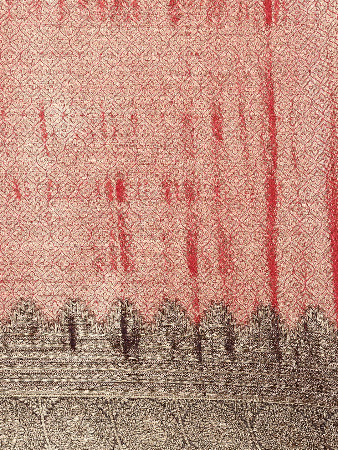 Saree Mall Pink Woven Design Zari Silk Blend Banarasi Saree | Grocsy