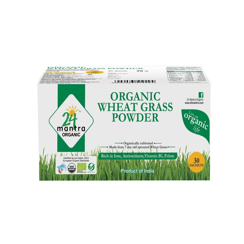 24 Mantra Organic Wheat Grass Powder | Grocsy