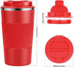 Wosta Insulated Travel Coffee Mug Tumbler 2.0 - 510ml (Red) | Grocsy