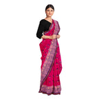 Exclusive Collection 100% Pure Cotton Pink Tant Saree With Hand Weaving Work | Grocsy
