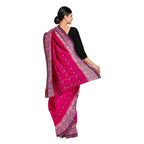 Exclusive Collection 100% Pure Cotton Pink Tant Saree With Hand Weaving Work | Grocsy