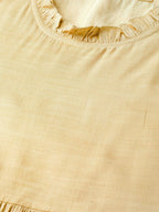 HERE&NOW Women Yellow Solid Tiered Anarkali Kurta | Grocsy
