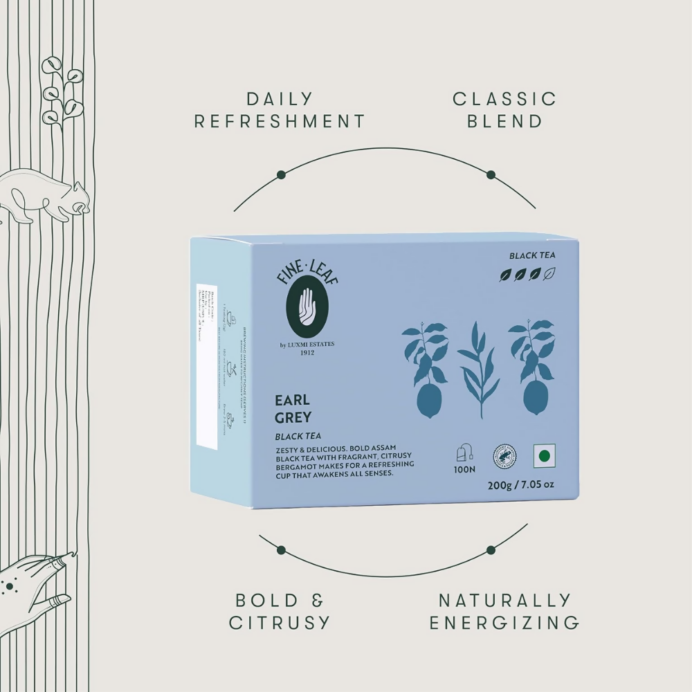 Luxmi Estates - Fine Leaf Earl Grey Black Tea | Grocsy