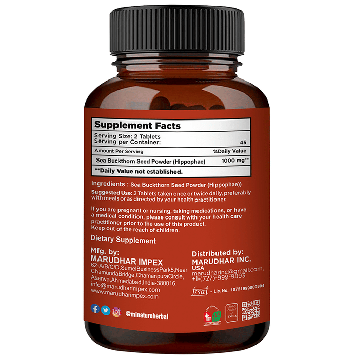Minature Sea Buckthorn Seed Tablets | Grocsy