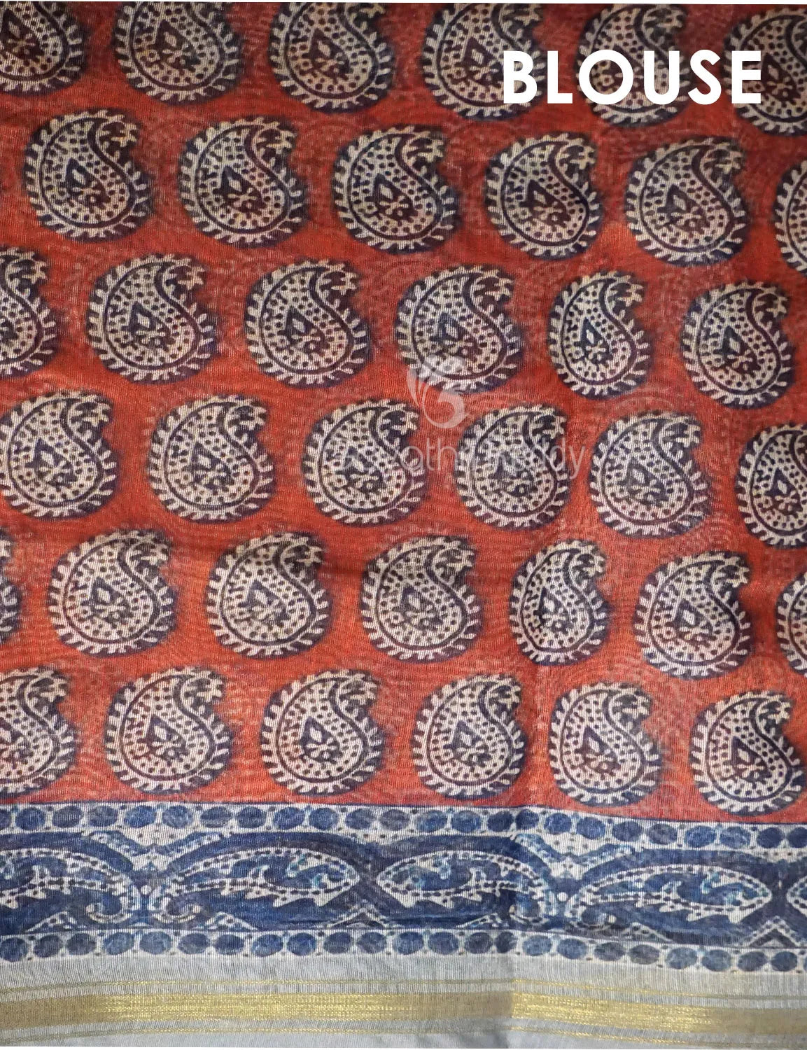 Rust Colour Kalamkaari Design Semi Chanderi Saree By Gayathri Reddy Designer Studio | Grocsy