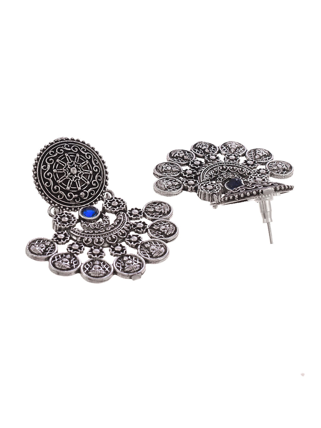Shoshaa Silver-Toned Classic Chandbalis Earrings | Grocsy