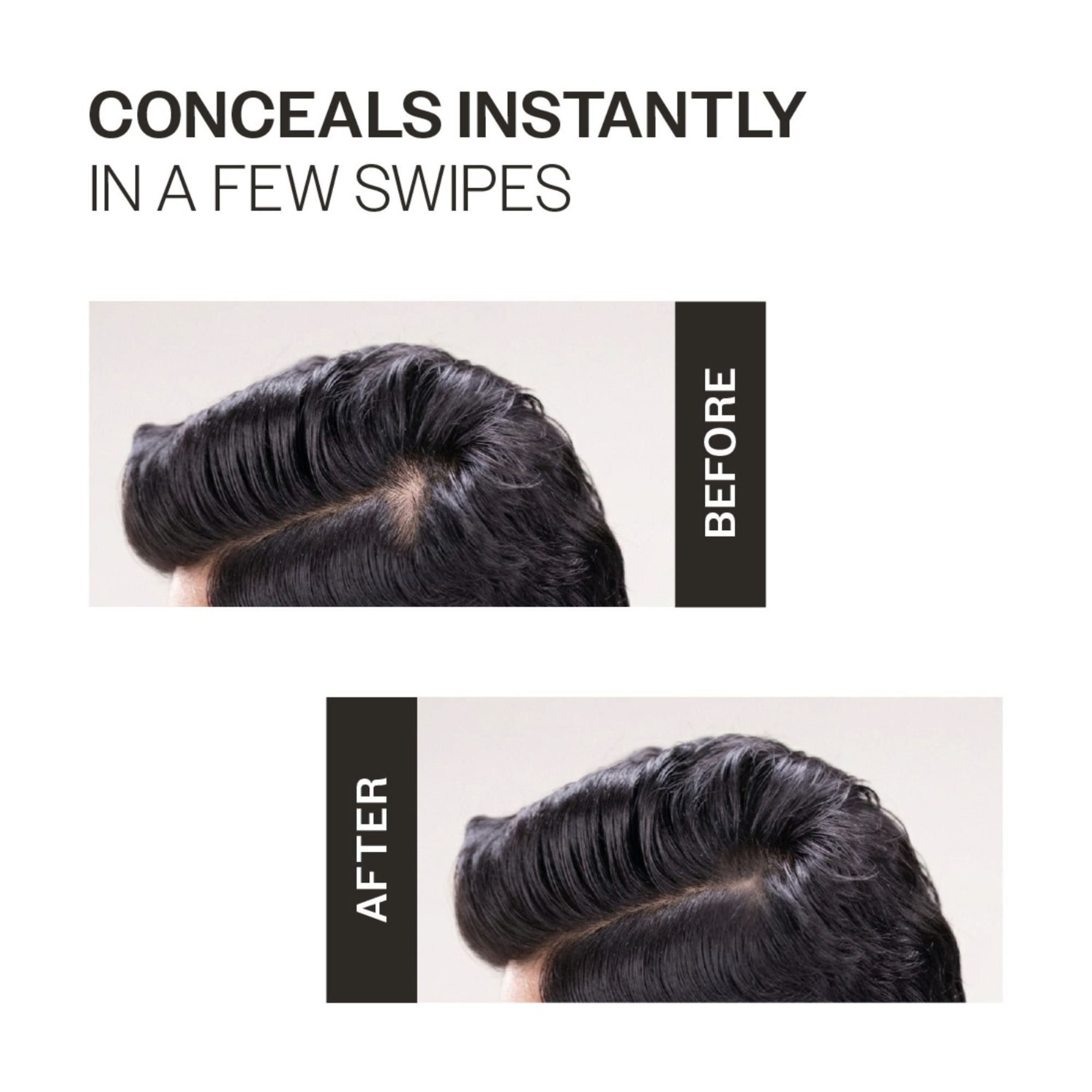 Bare Anatomy Cover-Up Hair Powder 100% Instant Grey Coverage Seamless Natural Finish - Black | Grocsy