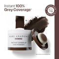 Bare Anatomy Cover-Up Hair Powder 100% Instant Grey Coverage Seamless Natural Finish - Brown | Grocsy
