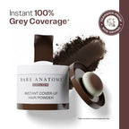 Bare Anatomy Cover-Up Hair Powder 100% Instant Grey Coverage Seamless Natural Finish - Brown | Grocsy