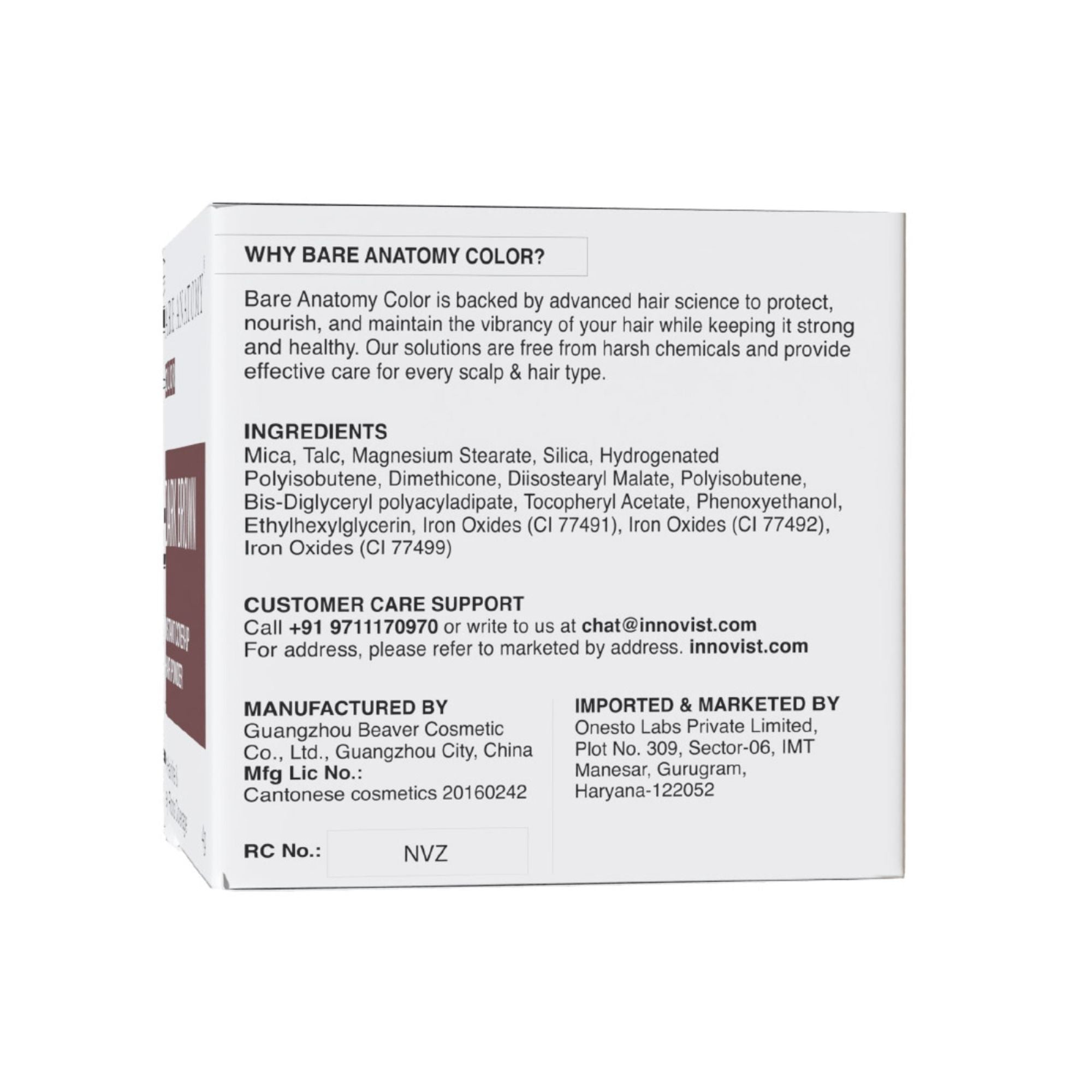 Bare Anatomy Cover-Up Hair Powder 100% Instant Grey Coverage Seamless Natural Finish - Brown | Grocsy