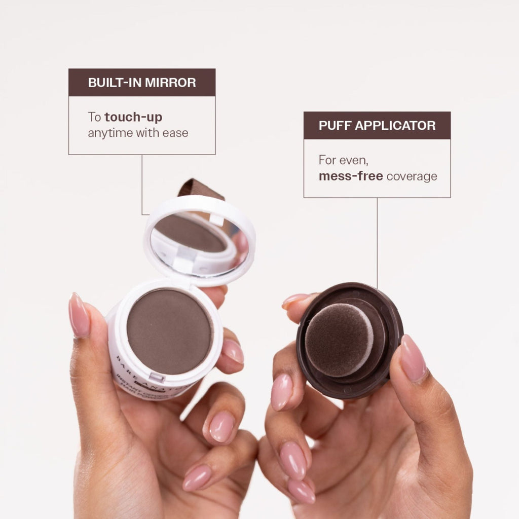 Bare Anatomy Cover-Up Hair Powder 100% Instant Grey Coverage Seamless Natural Finish - Brown | Grocsy