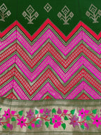 Lorenvalley Fashion Green Brocade Fabric Lehenga & Unstitched Blouse With Dupatta | Grocsy