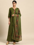 All About You Floral Yoke Design Regular Kurta with Palazzos & Dupatta | Grocsy