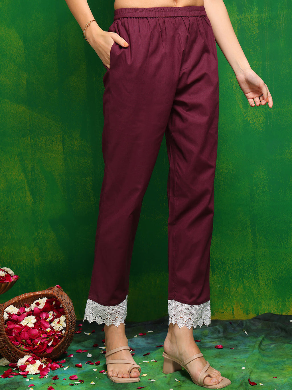 Pakistani Printed Kurta With Pant & Dupatta, Pink - Hiral Fashion | Grocsy