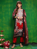 Pakistani Printed Kurta With Pant & Dupatta, Red - Hiral Fashion | Grocsy