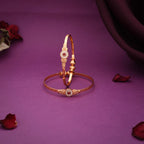 Tehzeeb Creations Brass Gold-Polished Bangle Set | Grocsy