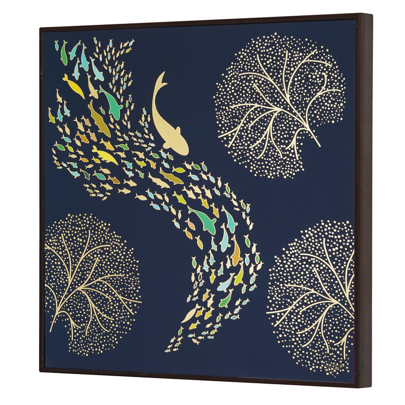 Tehzeeb Creations Golden Embossed Wall Painting | Grocsy