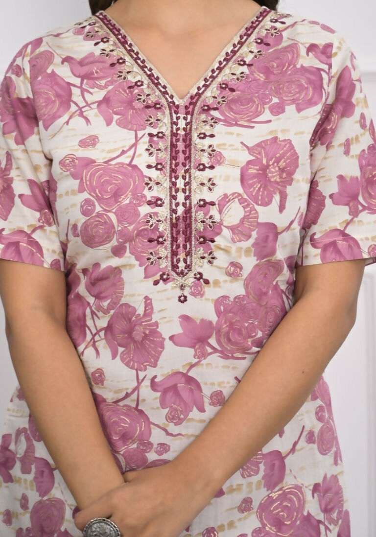 Festive Wear Ethnic Pink chanderi Stitched Suit - Anbazaar | Grocsy