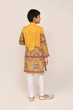 Joban Fashion Silk Yellow Kurta With Straight Fit Pant | Grocsy