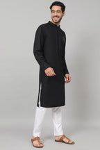 Coal Motif Embroidered Cotton Kurta by Hilo Design | Grocsy