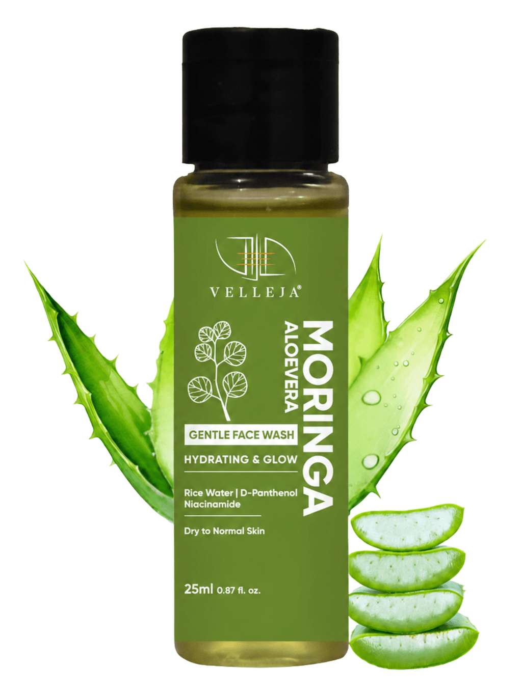 Velleja Moringa Aloevera Face Wash| Skin Brightening & Hydrating Ayurvedic Gentle Face Wash | Grocsy