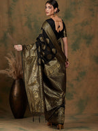 Sangria Ethnic Motif Woven-Design Banarasi Sarees | Grocsy