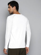 Alcis Men White Slim Fit Running T-shirt | Grocsy