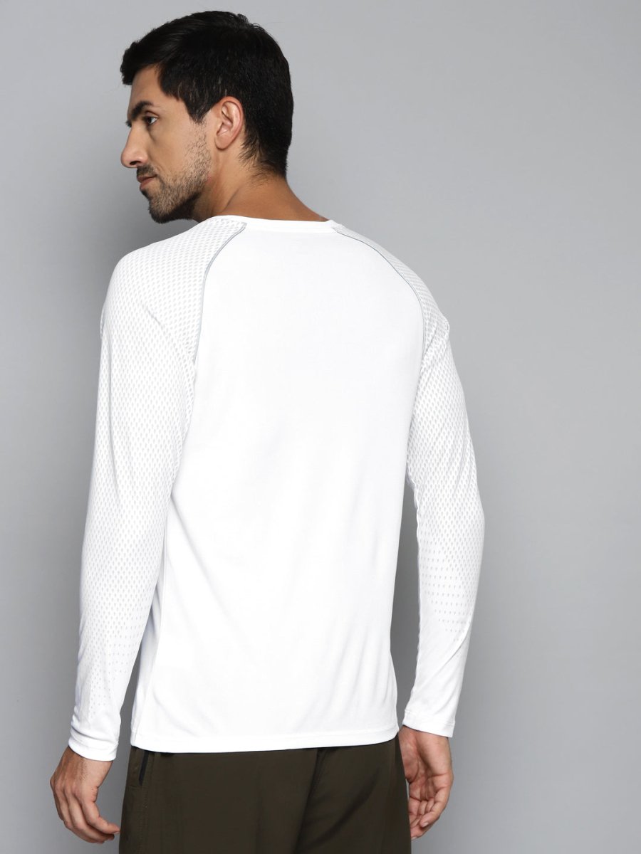 Alcis Men White Slim Fit Running T-shirt | Grocsy