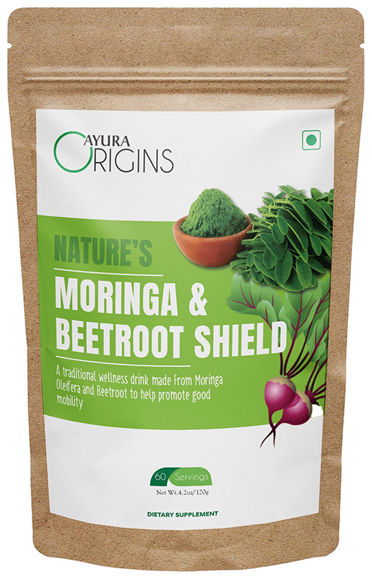 Ayura Origins Nature's Moringa & Beetroot Shield Powder | Grocsy