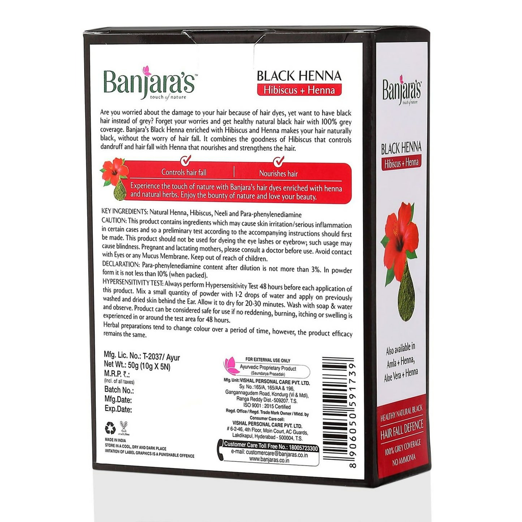Banjara's Black Henna with Hibiscus | Grocsy