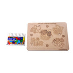 Kraftsman Tree Fruits with Leaves Puzzle Board | Color Kit included | Grocsy