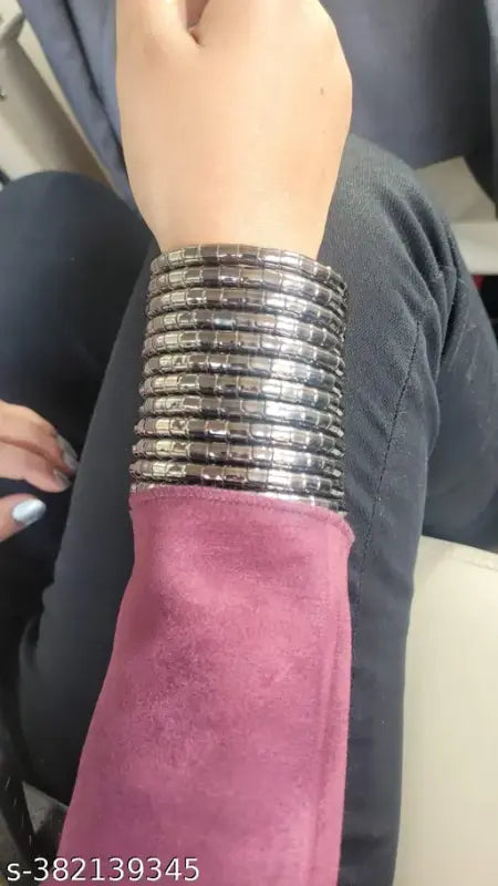 Tehzeeb Creations Women's Silver Viral Spiral Bangle For Girl And Women | Grocsy