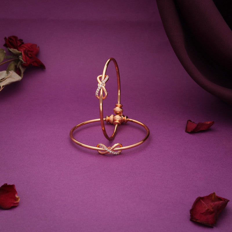 Tehzeeb Creations Gold-Polished Brass Bangle Set | Grocsy