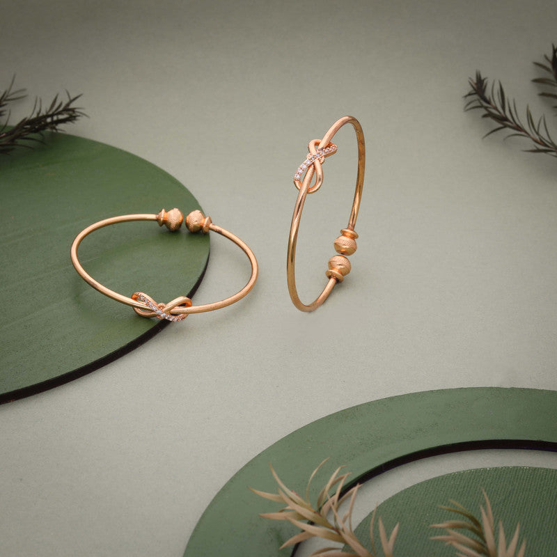 Tehzeeb Creations Gold-Polished Brass Bangle Set | Grocsy