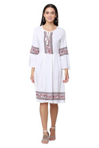 PAVONINE White Color Rayon Fabric Printed Short Midi For Girls | Grocsy