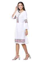 PAVONINE White Color Rayon Fabric Printed Short Midi For Girls | Grocsy
