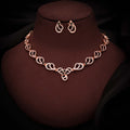 Tehzeeb Creationss Gold-Polished Choker Green Stone Necklace With Stud Earrings - Swadesiicart