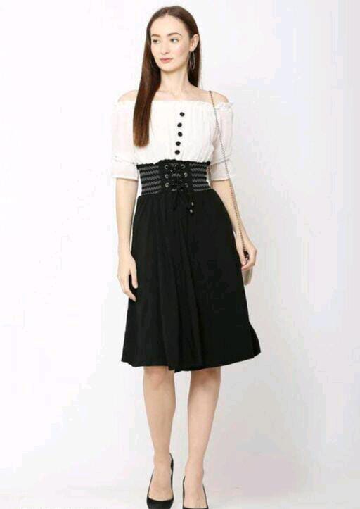 PAVONINE Black Color Kansai Midi For Girls | Grocsy