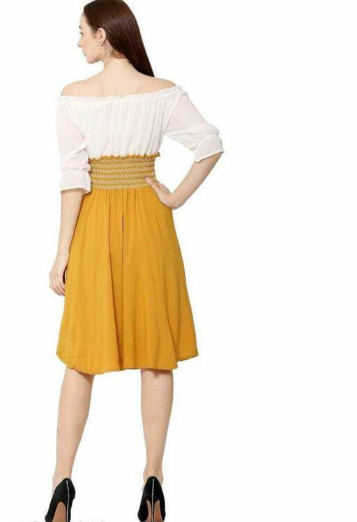 PAVONINE Mustard Color Kansai Midi For Girls | Grocsy